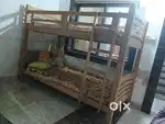 Bunk bed pure wood staircase