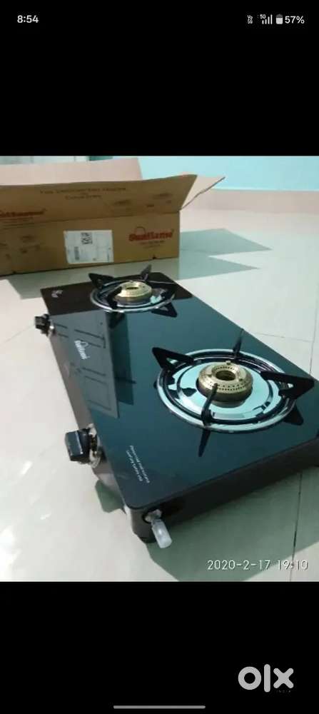 Gas stove glass 2 burner
