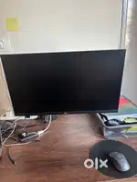 Lg monitor 27 inch full HD, with amazon basics monitor stand