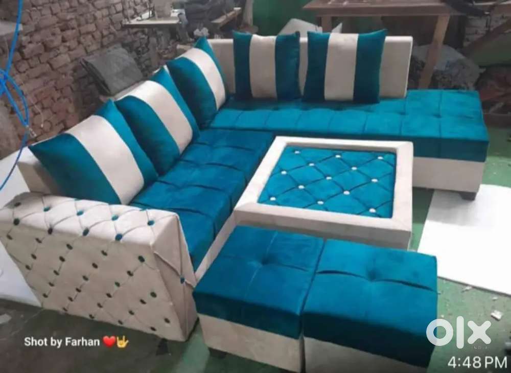 Low price good quality L shape sofa 7 seater in sector 95