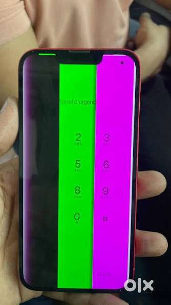 I phine 13 Dispaly green colour problem Display marath ready aakkuna