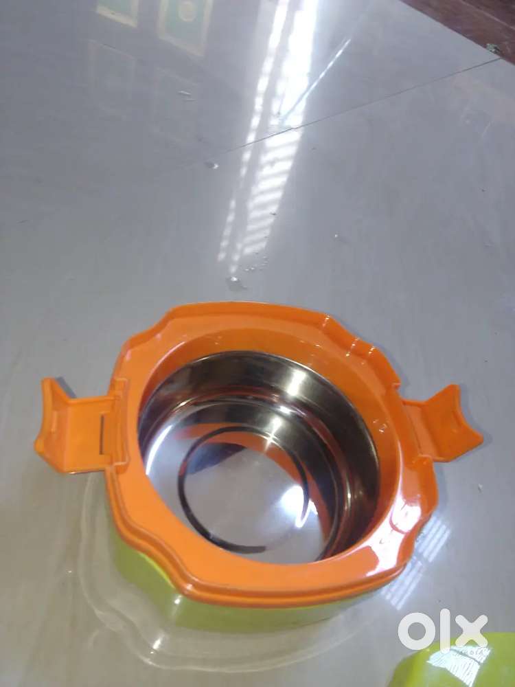 2 tiffin  steal and plastic