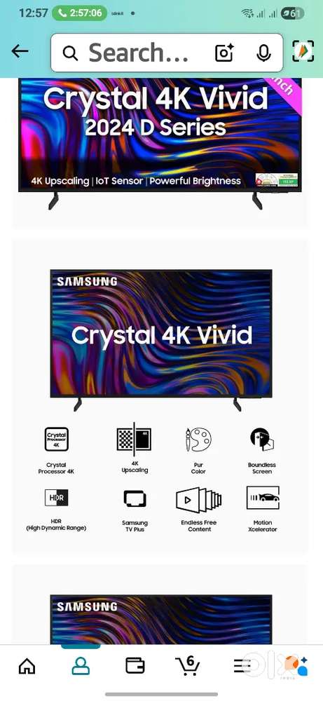 Samsung  (43 inches) 4K Ultra HD Smart LED TV  (Black)
