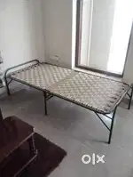 Folding bed with foam mattress