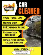 Part time car wash at 5.30am
