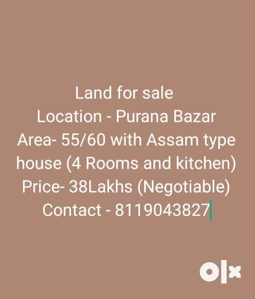 Land with Assam type house for sale