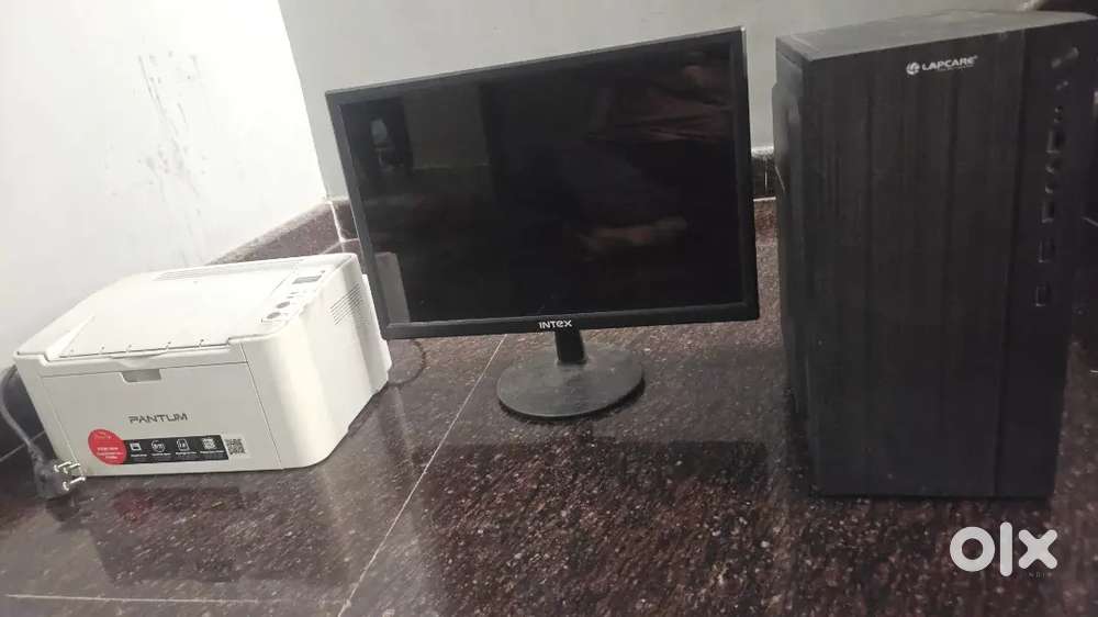 Desktop with printer