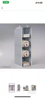 4 Shelf Closet Hanging Organizer,4 Tier Closet Wardrobe For Clothes