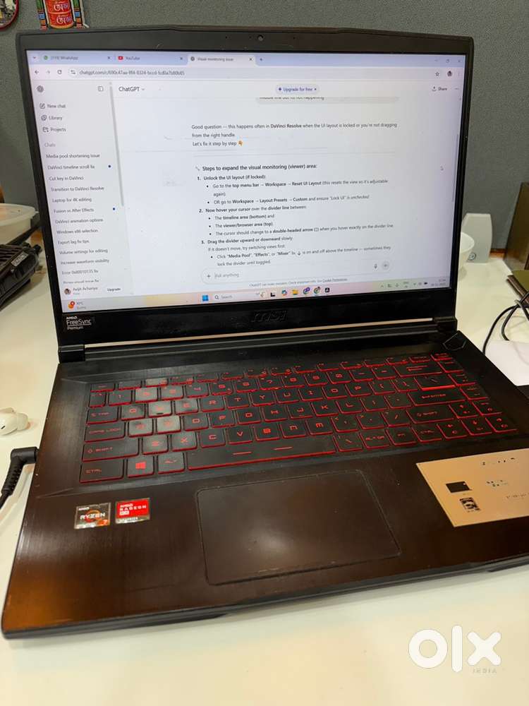 MSI BRAVO 15 16GB, 512 SSD, Ryzen 7 4800H Processor