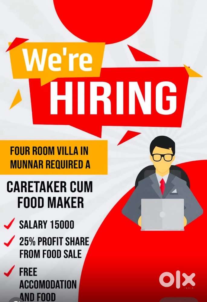 Caretaker cum/ food maker