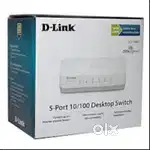 Sealed packed  DLink 5 Port 10/100 Desktop Switch for networking.