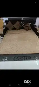 Sofa cum bed chair metal cupboard