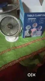 Rechargeable Clip-On Table Fan Portable 3-Speed with Long Battery Life