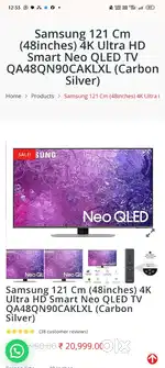 48 inch O led tv with sound bar Alexa inbuilt with warranty
