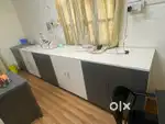 Alluminuim/Glass partition, Wooden office use sideboard cabinets