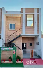 2 bhk villa with stone elevation Double story mein