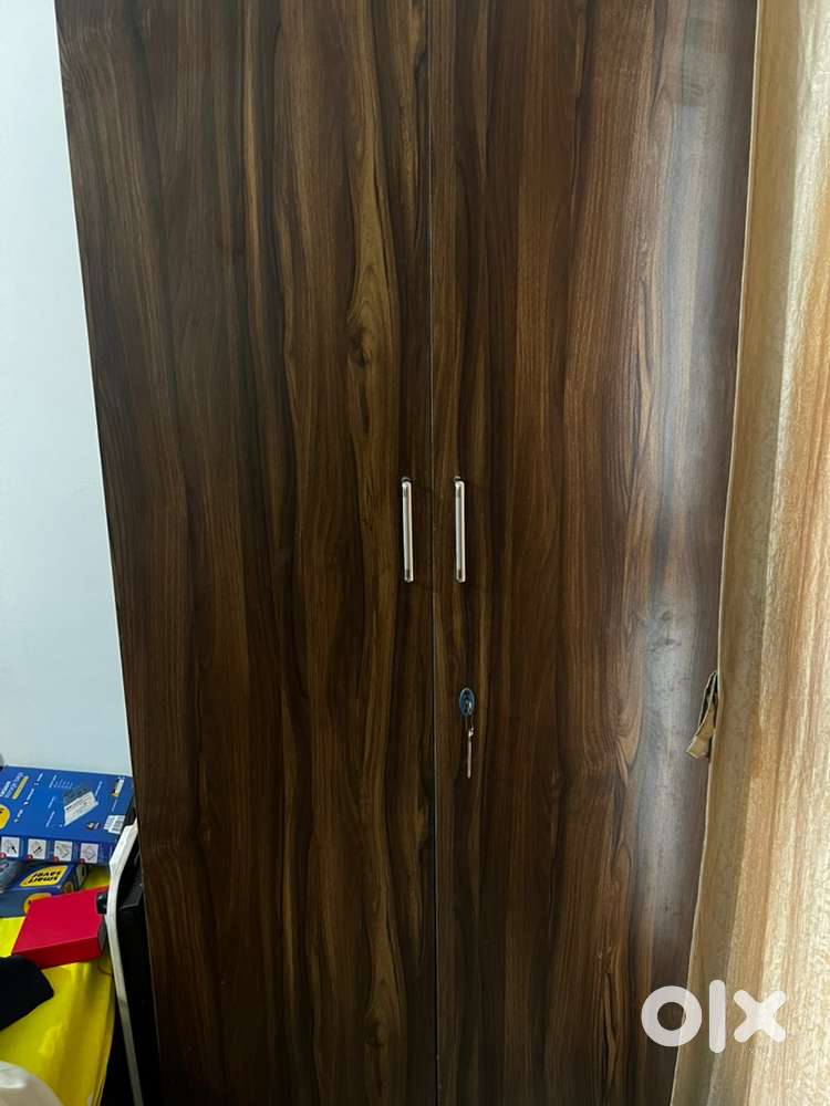 Double door wardrobe with mirror
