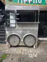 Traditional Stainless Steel Tea Shop Counter, For Street Food Stall