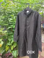 Men Black kurta size 36 with white pant