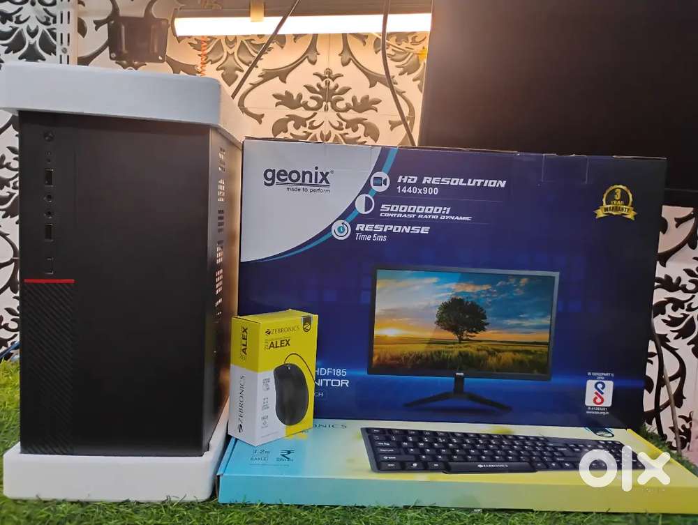 Boxpack corei3 8gb ram 128gb ssd+320gb hdd 19led keyb, mouse rs.9500
