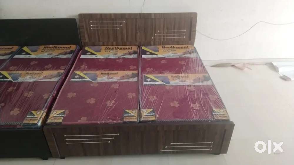 Today special offer buy new double bed with box 7499 EMI available