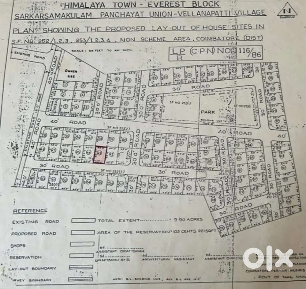 5.5 Cent Dtcp plot  sale Himalaya town Everest block Andakkapalayam