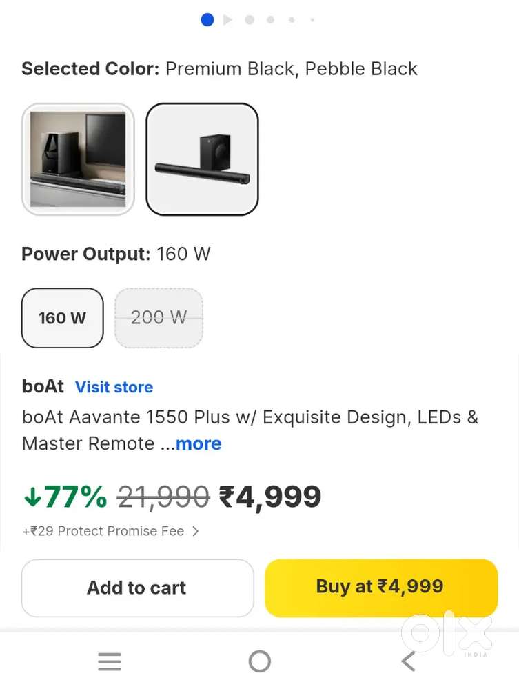 Sound bar Bluetooth speaker Boat aavante 1550 160 watt  urgent sell