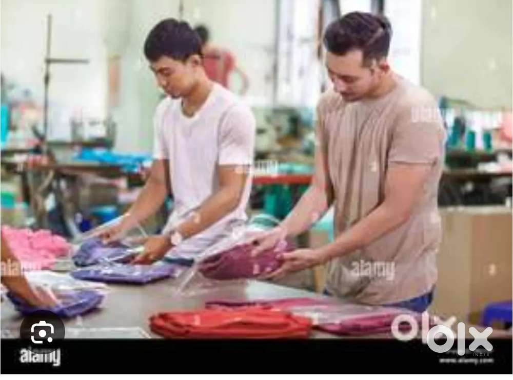 Packing jobs Male female staff required 
T shirt packing work 
Salar