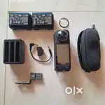 Insta360 X4, 2 additional battery, Charging hub, mic adapter, lens