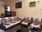 Teak Wood Sofa Set (3 seater + 1 seater + 1 seater)