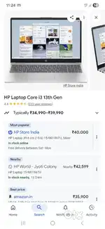 Hp laptop 8 generation  256gb
