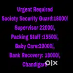 All India Security Jobs chandigarh town