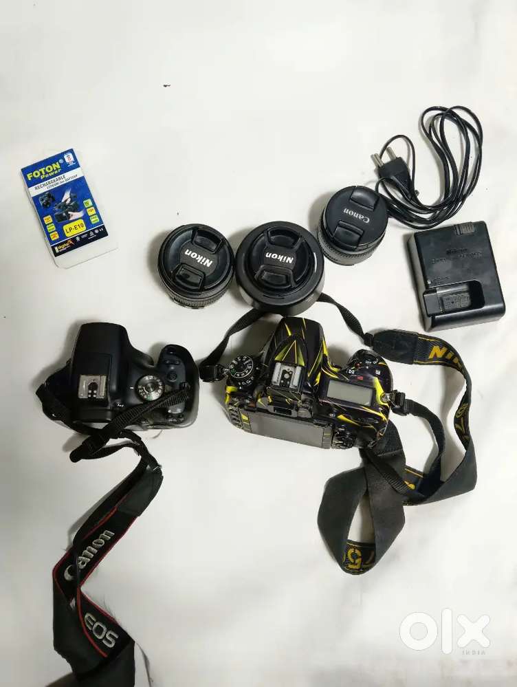 Nikon 750 aru canon 1500d with 3lens