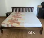 2 year old pepperfry bed with side table and mattress