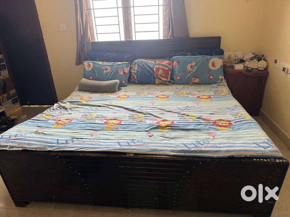 Double bed with storage
