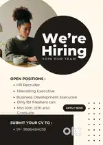 Mega Job Drive openings for Freshers