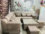 SOFA SET, PUFF with table