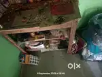 Wanted to sell Mattress+ two study table+one chair+1 iron ahoe stand