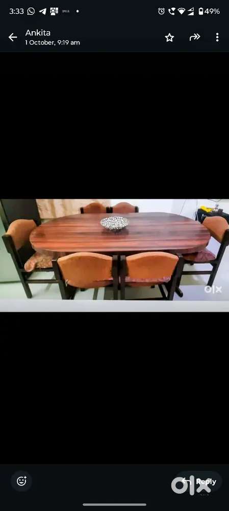 Dining table with 6 chair