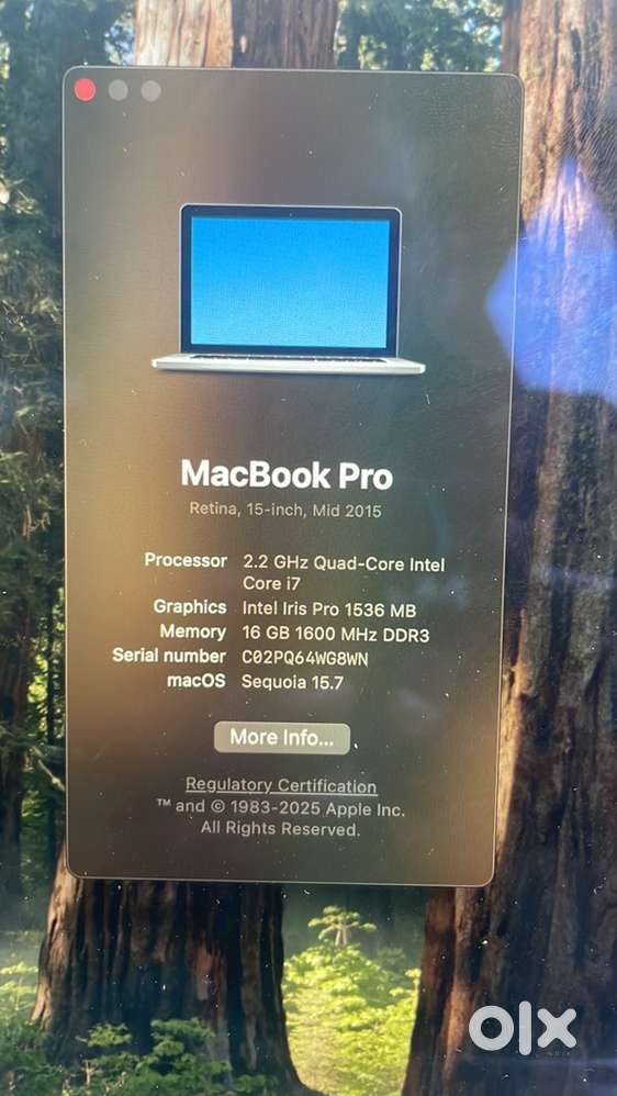 Macbook pro 15” mid 2015