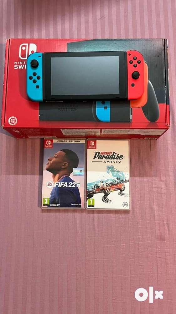 Nintendo Switch Neon Red and Neon Blue Joy-Con & Much More