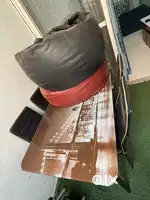 Dining in good condition with bean bags