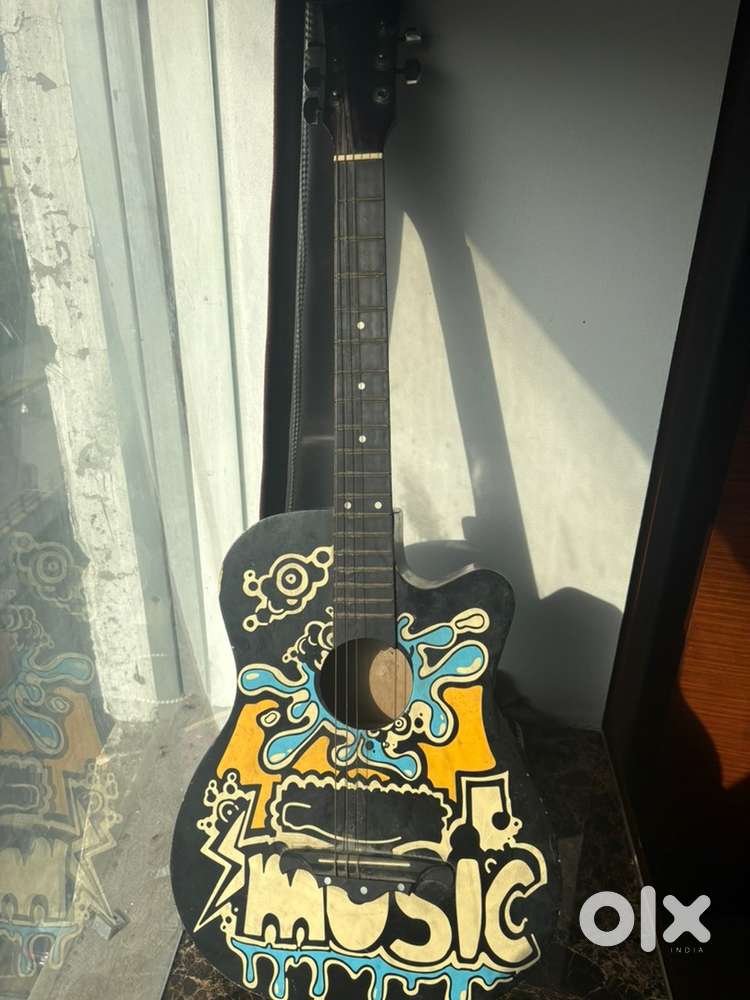 Tyenaza Wooden Guitar, Beginner Acoustic Guitar, 38in Graffiti ...