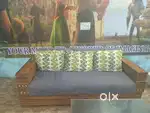 Urgent sell Wooden Office Sofa set 3 + 2 Seater in very Good Condition