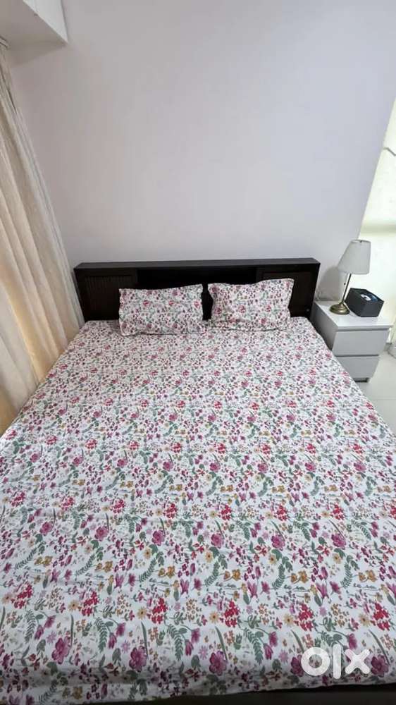 King Size Engineered Wood Bed With Mattress