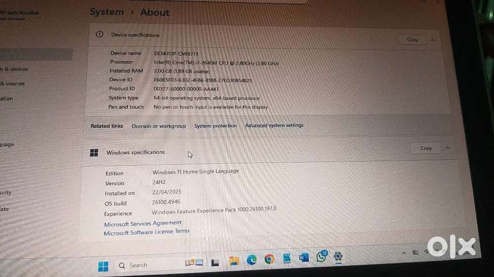DESKTOP - CMI97TT Intel (R) core DELL I7