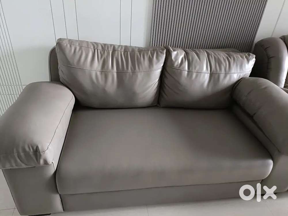Two seater sofa leatherette good quality