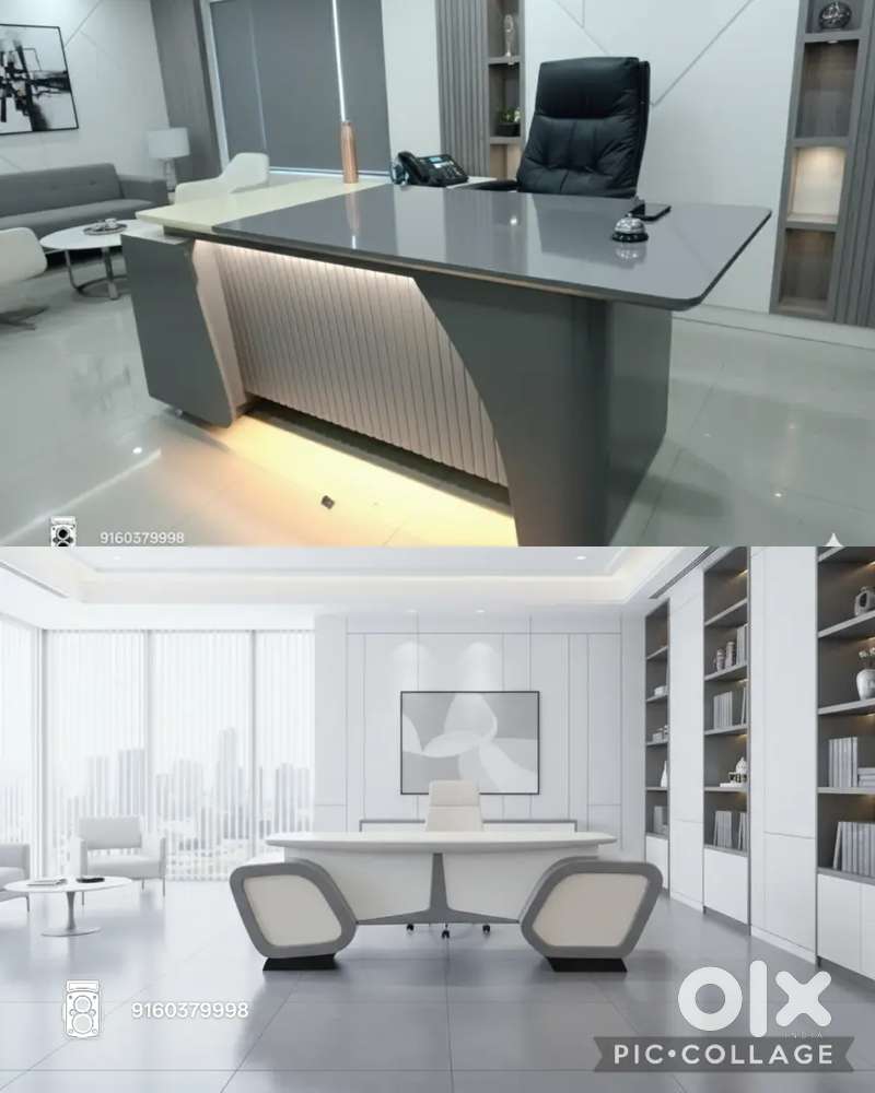 Customised MD tables CEO desk office table chairs furniture available