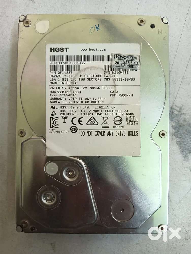1TB HDD for Sale