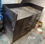 FAST FOOD COUNTER,  PLASTIC TABLE AND STOOL